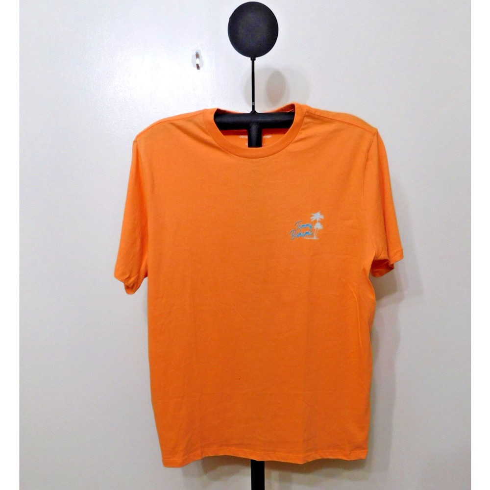 Tommy Bahama Orange Rum and Done Crew Neck Cotton T-Shirt - Size L